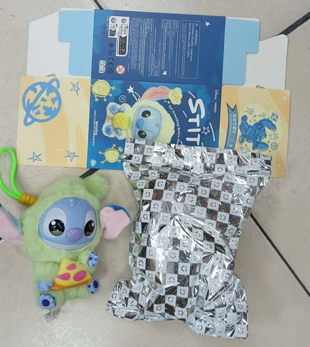 6 Llavero Stitch Peluche Sorpresa Eat Something Before Sleep Azul