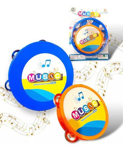 Pandereta X 2 Intrumento Musical Infantil 