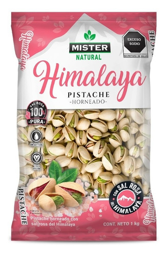 Pistache Horneado Con Sal Rosa Del Himalaya Kosher 1 Kg