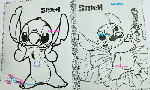 10 Libro Colorear Stiich Tamaño Carta 16 Pag Recuerdo ^-^