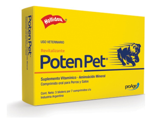 Multivitaminico Poten Pet Perros Gatos Seniles 30 Comp