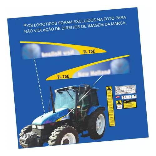 comprar Adesivo Capô Compatível C\u002F Trator Tl75e Exitus 2002\u002F12 +etiq