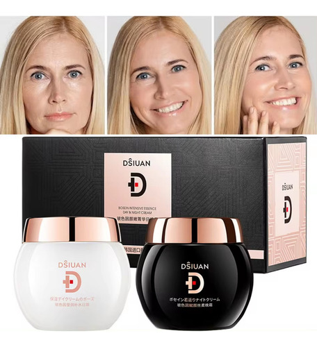Dúo Crema Dia Y Noche Reparadora Hidratante Reduce Poros Tipo De Piel Todo Tipo De Piel