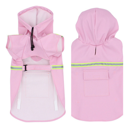 Jjj Xl Impermeable Para Perro Con Capucha Y Rayas