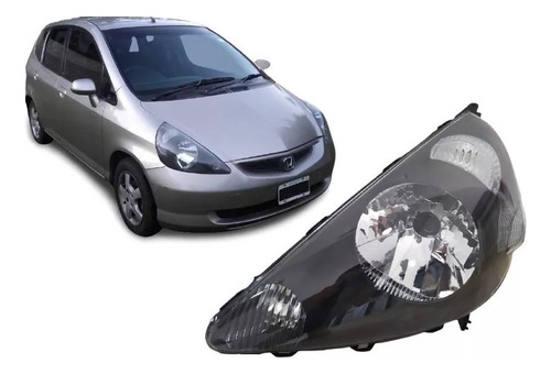 Optica P/ Honda Fit 2003 2004 2005 2006 2007 2008 2009 Negra
