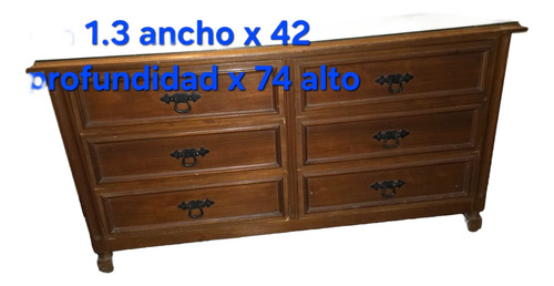 Juego De Cómoda Y 2 Mesas De Luz Para Dormitorio Marrón Claro (Usado)