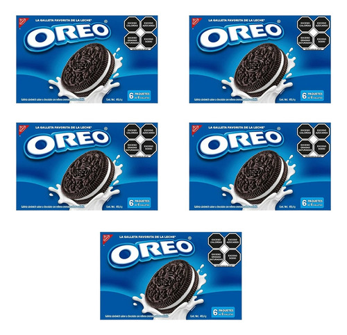 Galleta Caja Oreo 410 Grs C/u 5 Pack
