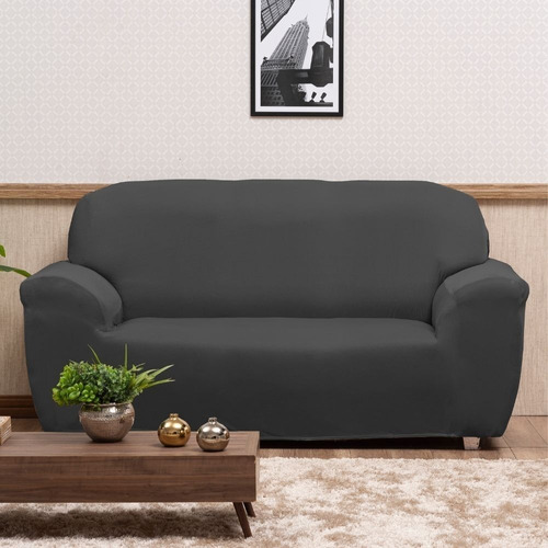 Forro Sofa 3 Lugar King Malha Gel Avulsa - Cinza Escuro Cor Cinza-escuro