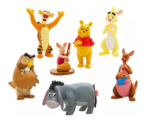 Set Figuras X 7 Winnie The Pooh  (8 Cm) A3229 Disney 