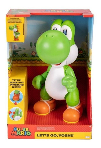 Super Mario Let's Go Yoshi Figura Interactiva D 30 Cm Muñeco