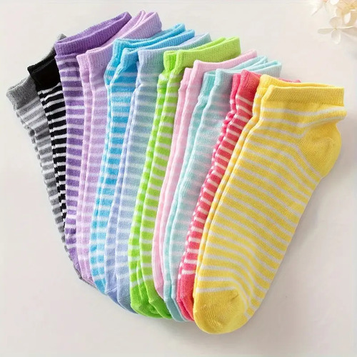 Cómodos Calcetines Tobilleros Para Mujer De 10 Pares