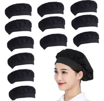 Comprar 12 Pzs Gorro Cofia Para Chef Cocinero Estilo Turbante Unisex