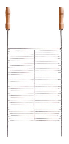 Grelha Churrasco Normal Aço Cromado Espaço Grelhar 35x50 Cm