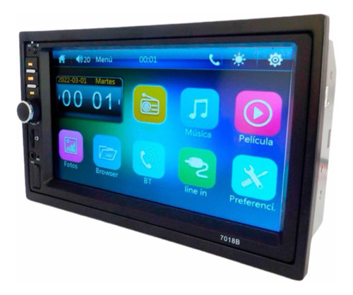 Radio P/ Auto C/ Pantalla 7 Touch C/ Bisel  Mando Al Volante