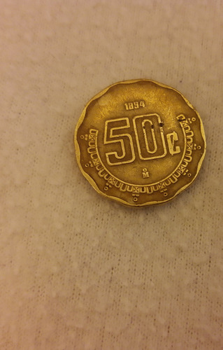 Moneda $50c Con Error De Acuñación 1994. Más Rara Que La 93