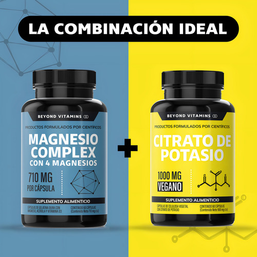 Con 4 Magnesios: Citrato De Magnesio 60 Cápsulas Sin Sabor