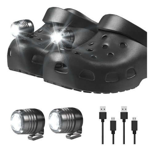 Auksky 2 Faros Delanteros Originales Recargables Para Croc,