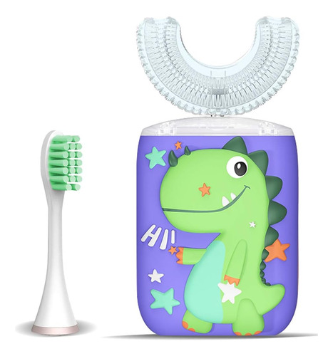Kids Electric Toothbrush U Shape Dinosaur Ultrasonic Automat