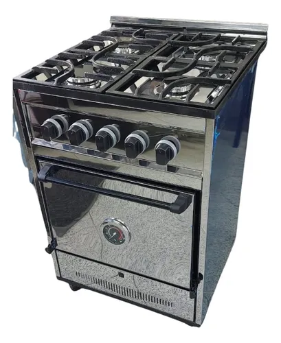 Cocina Industrial Farat Eco 4 Hornallas 56 Cm. Acero Inox.