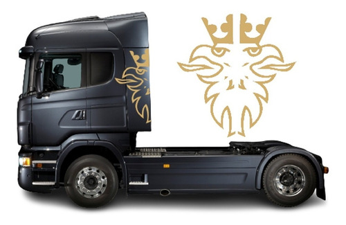 Adesivo Para Scania Highline Marca Brasão Dourado 17770