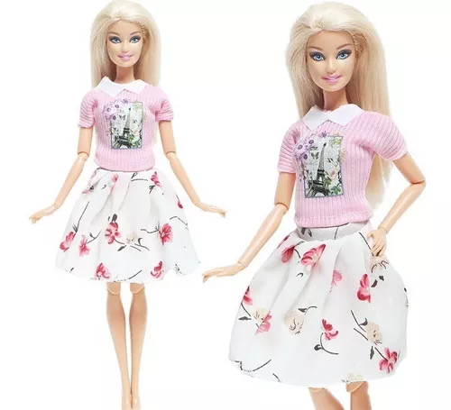 Roupas Boneca Barbie Antiga Anos 90 Combo 2 Roupas+2 Sapatos