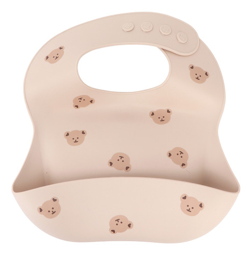 Babero De Silicona Ajustable Para Bebés, Impermeable, No Tóx