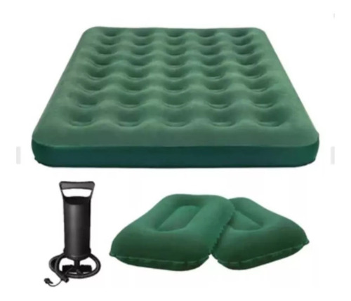 Colchon Inflable 2 Plazas Almohadas E Inflador