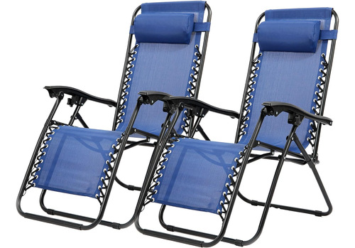 Conjunto De 2 Sillones Reclinables Con Almohadas Y Portavaso