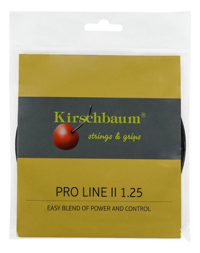 Corda Kirschbaum Pro Line 2, 17 litros, 1,25 mm, set individual, color negro