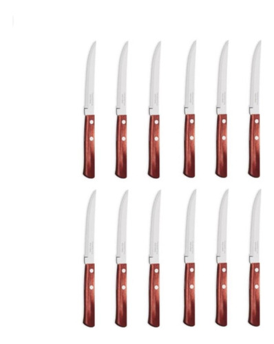 Set X12 Cuchillo Tramontina Para Mesa Churrasco Polywood