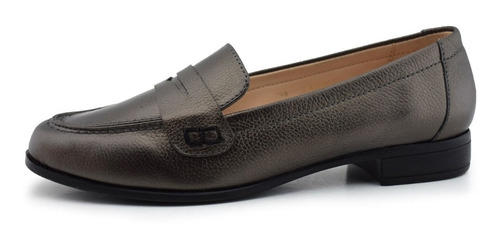 Mocasines Para Mujer Formales En Piel Y Tacón Bajo Giusto