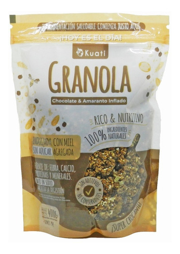 Granola Chocolate Y Amaranto Inflado X 400 Gr - Kuati