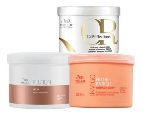 Imagem 2 de 5 de Wella Cronograma Capilar Cabelos Incríveis 03 Mascaras 500g