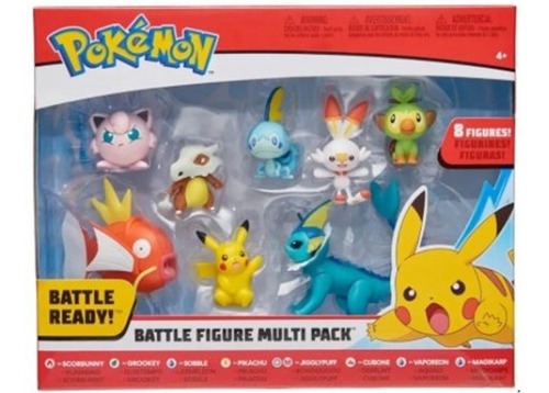 Imagem 2 de 4 de Pokémon Multipack 8 Figuras De Batalha - Bonecos - Wct Sunny