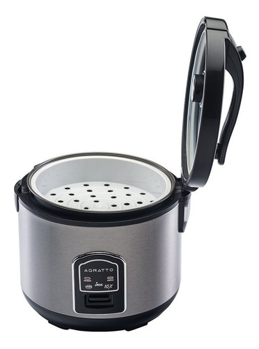 Panela De Arroz Inox E Visor Vidro Pai10x 127v 700w Agratto Frequência 60 Hz 110V