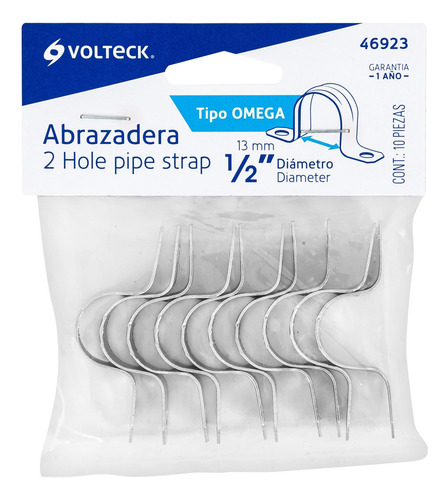 Abrazadera Tubo Tip Omega 1/2' Bolsa 10 P 46923 10 Pz