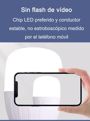 100 Pack Foco De Alta Potencia 10w Luz Fría Led 6500k E27 Blanco Frío