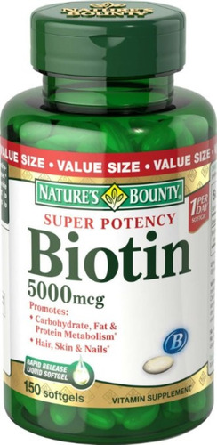 Bitoin 5000mcg 150 Cápsulas Nature's Bounty ( 4 Frascos)