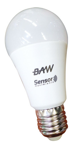 Lampara Led Sensor Movimiento 13w=80w Luz Fría Baw E27 6500k