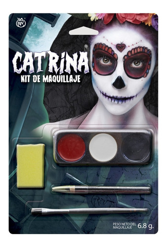 Maquillaje Para Rostro Catrina Disfraz Halloween Fiesta | MercadoLibre