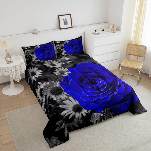 Feelyou Juego De Ropa De Cama Con Flores De Rosas Para Niños