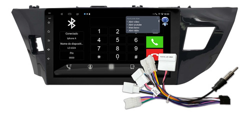 Multimidia Corolla 14/17 Android 14 2gb Octcaore Voz 10p 4g