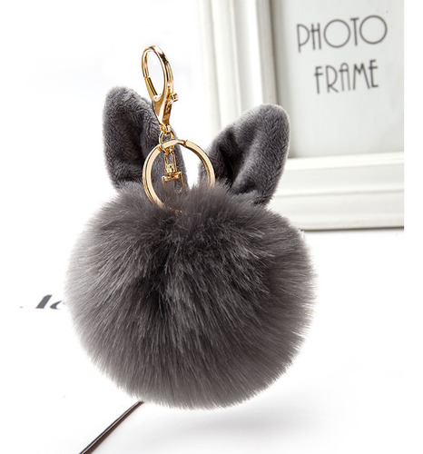 Llavero De Moda Hombre Mujer Pompón Orejas De Gato