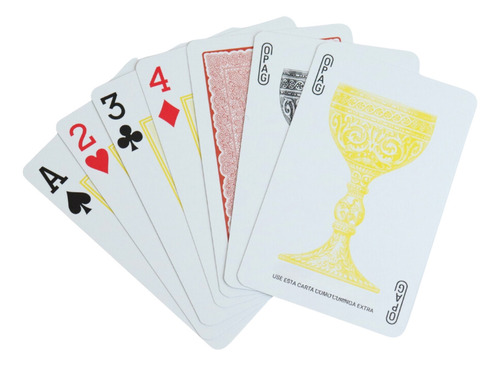 Juego De Cartas Naipe Convencional Copag Baralho Cartas Idioma Português - Vermelho
