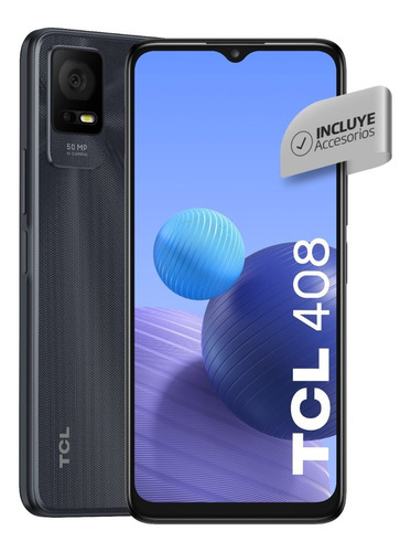Teléfono Celular Tcl 408 (4+64) Gravity Gray Rva