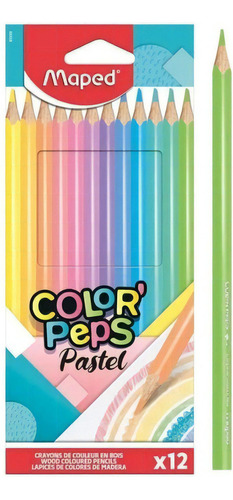 Lapices De Colores Maped Color Peps Pastel X 12 Unidades