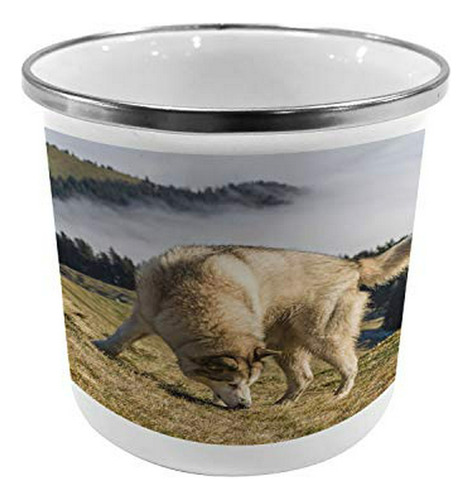 Tazas De Campismo - Ambesonne Alaskan Malamute Metal Camping