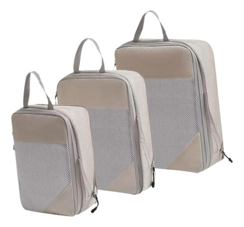 O, Conjunto Bolsas Almacenamiento Comprimido For Beige .