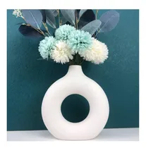 Comprar Jarrones Blancos Florero De Cerámica Florero Circular Para