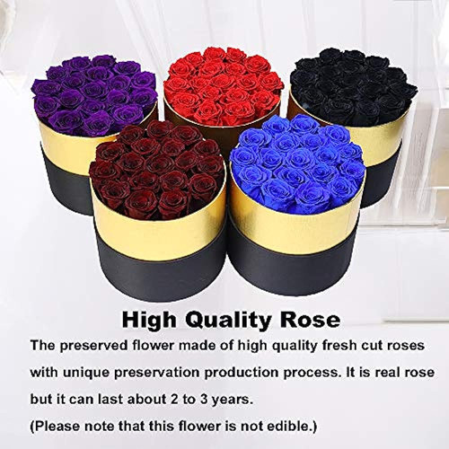 Rosas Preservadas De Color Azul Real Rosas Reales Hechas A M